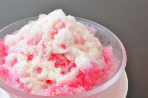 イチゴと練乳のかき氷